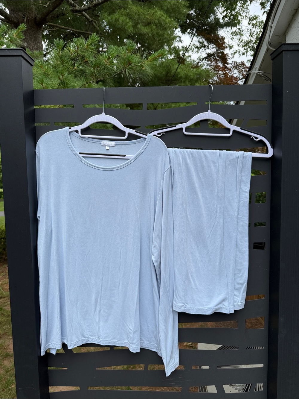 LAKE Women’s Light Blue Long-Sleeve Long Pants Women's PJ’s.  Size XL